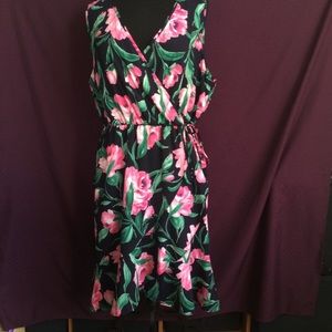 Soprano Anthropologie Dress Large Floral Wrap